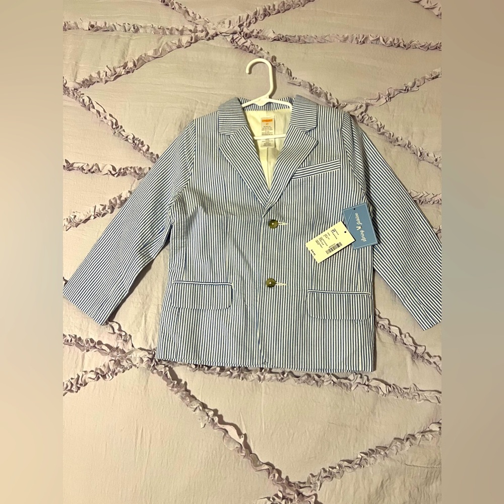 Little boys seasucker blazer. 4T. New with tags.